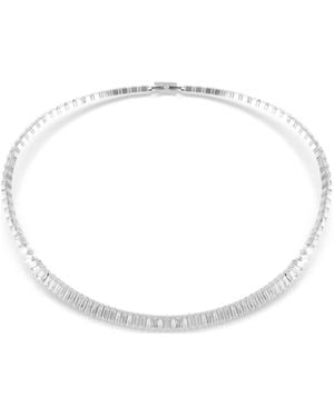 Swarovski Matrix Baguette Cut Necklace - Metallic