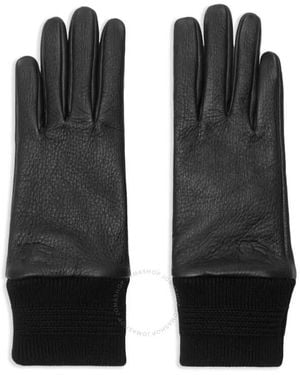 Burberry Ekd Leather Gloves - Black