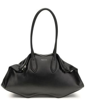 McQueen Manta Shoulder Bag - Black