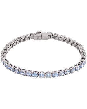 Swarovski Matrix Rhodium-Plated Crystal Bracelet - Blue