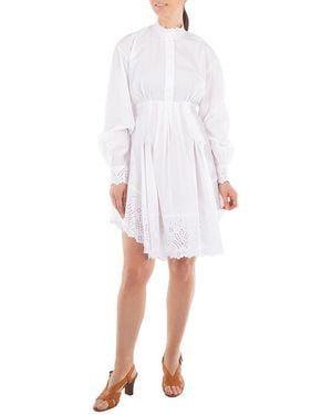 Rabanne Embroidered Lace Detailed Shirt Dress, Brand Size 34 (Us - White