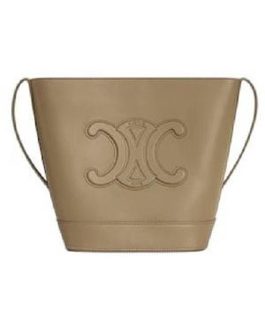 Celine Triomphe Bucket Cuir - Natural