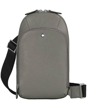 Montblanc Sartorial Leather Sling Bag - Grey
