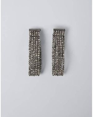 Brunello Cucinelli Glass Beaded Earrings, Size - Multicolour