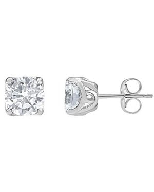 Brilliant Diamond 14Kt 3.00 Carat Round Cut Lab Grown Diamond Stud Earrings For - Metallic