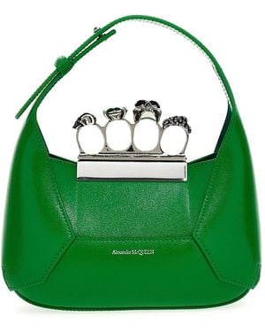 McQueen The Jewelled Hobo Mini Bag - Green