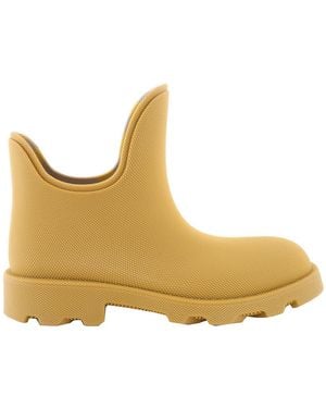 Burberry Water-Resistant Pebbled Rubber Rainboots, Brand Size 40 Us - Yellow
