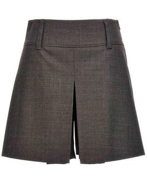 Brunello Cucinelli Dark Wool Blend Shorts, Brand Size 40 (Us - Grey