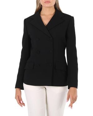 Roberto Cavalli Double-Breasted Blazer Jacket, Brand Size 40 (Us - Black