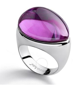 Baccarat Galea Sterling Fuchsia Crystal Ring 2805623 - Purple