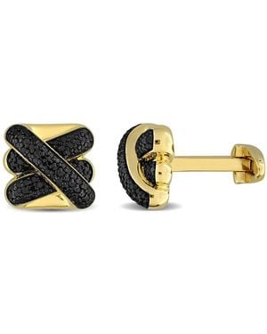 Created Forever 4/5Ct Tdw Diamond Crossover Cufflinks - Metallic