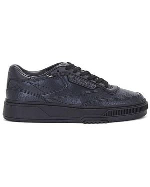 Reebok Club C Ltd Cracked Leather Trainers - Blue