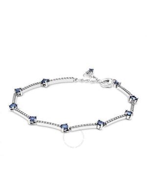 PANDORA Ladies Sterling Sparkling Pave Bars Bracelet - Metallic