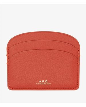 A.P.C. Demi-Lune Cardholder - Red