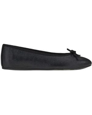 Ferragamo Flat Leather Ballerina Shoes - Blue