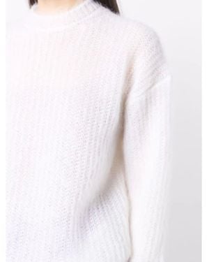 Ferragamo Long Sleeves Round-Neck - White