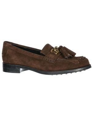 Tod's Tod's Gomma Double T Loafers - Brown