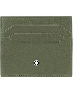 Montblanc Meisterstuck 6Cc Leather Card Holder - Green