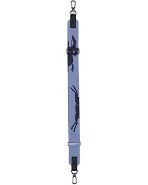 Longchamp Slate Canvas Shoulder Strap - Blue