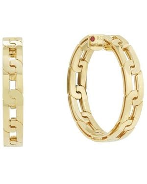 Roberto Coin 18k Yellow Gold Navarra Collection Hoop Earrings - Metallic