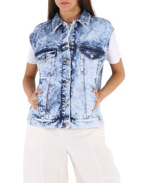 Stella McCartney Ladies Vintage Washed Denim Vest, Brand Size 42 (Us - Blue