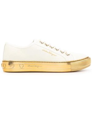 Ferragamo Ladies Trainers, Us - Natural