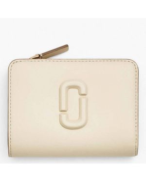 Marc Jacobs The Leather J Marc Mini Compact Wallet - Natural