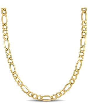 Amour 24 Inch Figaro Link Chain Necklace - Metallic