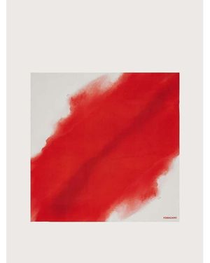 Ferragamo Silk Printed Scarf - Red