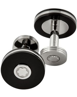 Montblanc Pix Round Cufflinks - Black
