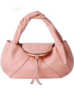Fendi Small Spy Leather Bag - Pink