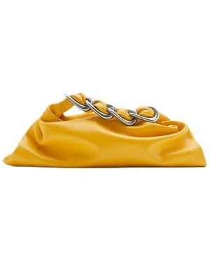 Burberry Small Swan Leather Top Handle Bag - Yellow