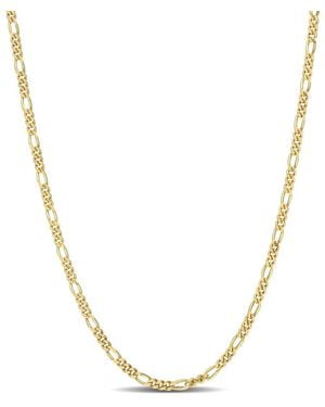 Amour 2.2Mm Figaro Chain Necklace - Metallic