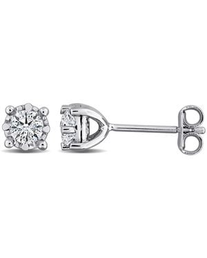 Created Forever 1/2Ct Tw Lab-Grown Diamond Solitaire Stud Earrings - Metallic