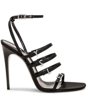Saint Laurent Jerry Satin Sandals, Brand Size 39 Us - Black
