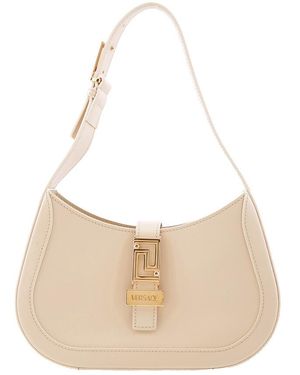 Versace Greca Goddess Small Hobo Bag - Grey