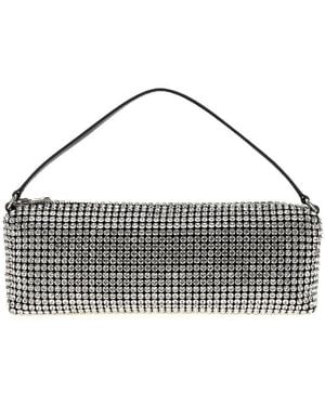 T By Alexander Wang Rhinestone Mesh Heiress Soft Bag - Metallic