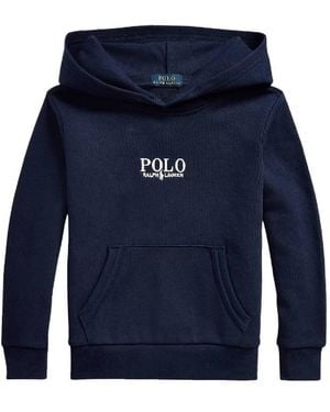 Polo Ralph Lauren Embroidered Logo Hoodie - Blue