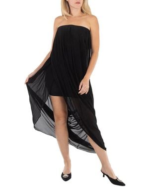 Burberry Mulberry Silk Evening Draped Dress, Brand Size 8 (Us - Black
