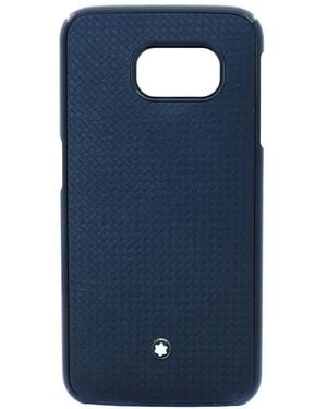 Montblanc Extreme Hard Shell Leather Case For Samsung Galaxy S6 Sm-G920 - Blue