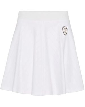 Brunello Cucinelli Flared Cotton Skirt, Brand Size 46 (Us - White