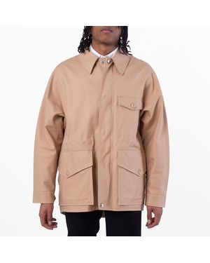 Burberry Gabardine Elasticated Waistband Jacket, Brand Size 52 (Us - Natural