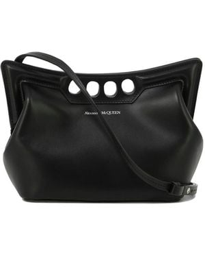 McQueen The Peak Mini Clutch Bag - Black