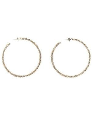 Brunello Cucinelli Twisted Hoop Earrings, Size - Metallic