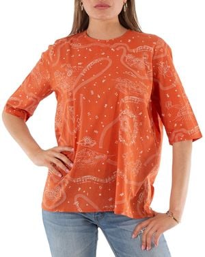 Roseanna Ladies Luci Martial Cotton Blouse, Brand Size 34 (Us - Orange