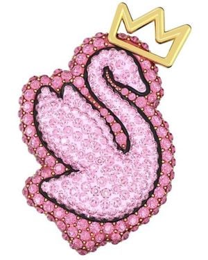 Swarovski Pop Swan Crystal Brooch - Pink