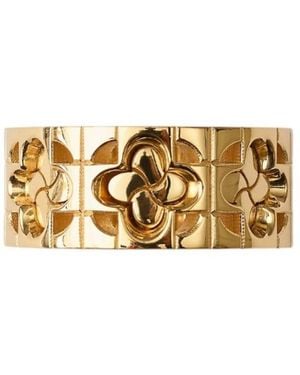 Burberry Plated Rose Monogram Ring - Metallic
