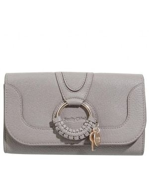 See By Chloé Hana Leather Chain Wallet - Grey