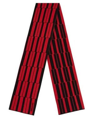 Ferragamo Piano Print Cashmere-Blend Scarf - Red