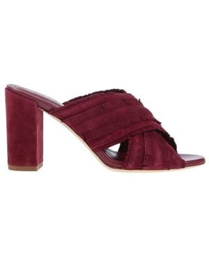 Tod's Tod's Fringed Heel Mules - Purple